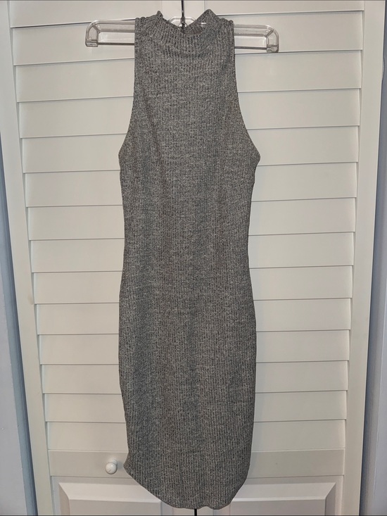 Rumor Boutique Dresses & Skirts - Sleeveless Gray Ribbed Midi Dress